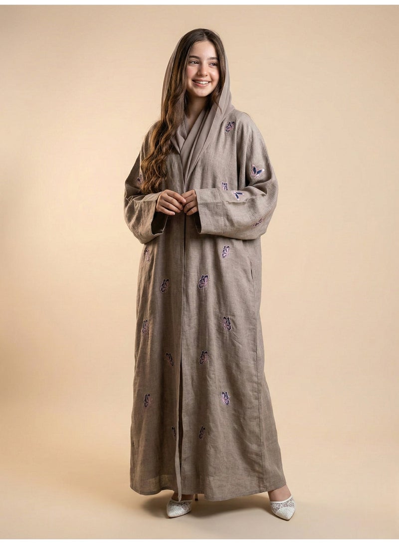 BHNS School abayas, linen bisht fabric, and teenage abayas | Teenage abaya and the teenage stage abaya | Colorful abayas for the teenage age and abayas for the teenage age | Abaya for the teenage age and small abayas | Small abayas for girls suitable for every style | Abaya for short girls and abaya for petite | Abaya for school and abayas for intermediate | Abaya for secondary and abaya for university | Elegant, luxurious, stylish, soft abayas | Al-Hiba abaya trend, Gulf bisht | Abayas for teenage girls and for teenagers suitable for school and intermediate. - Image 4